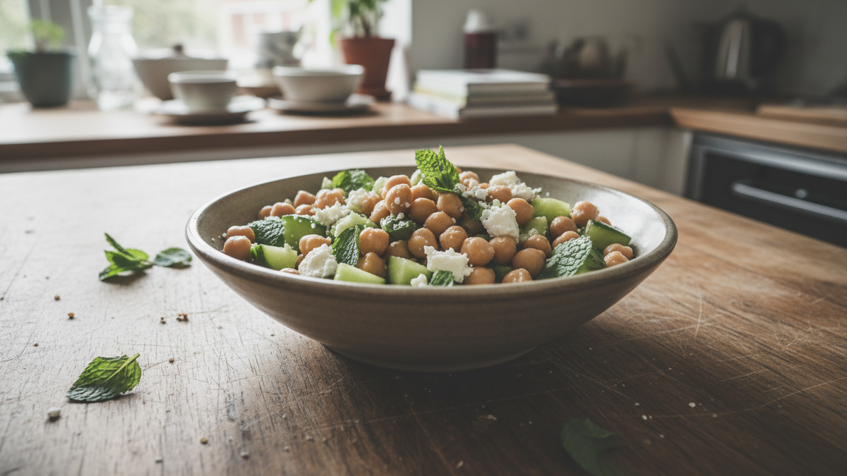 Chickpea and Cucumber Bowl — ingredients and quantities for 2 servings