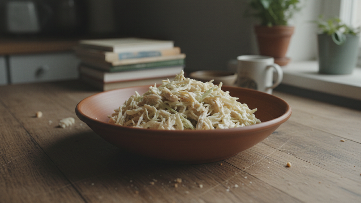 Leftover Roast Chicken Slaw — ingredients and quantities for 2 servings