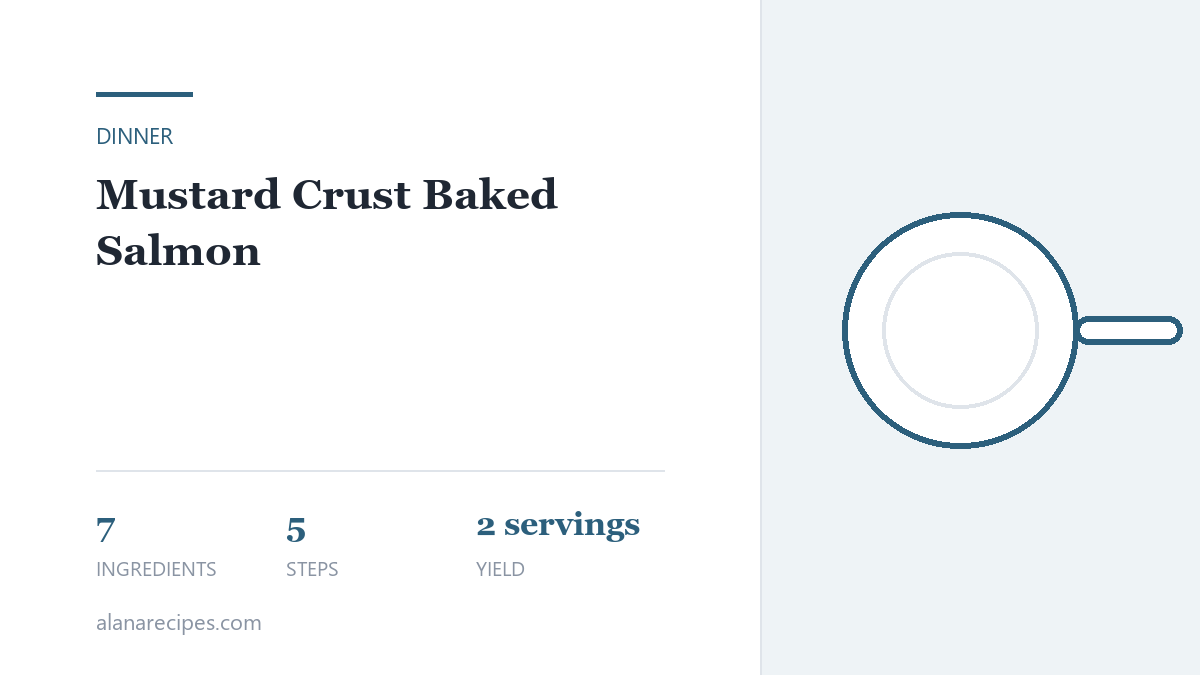 Mustard Crust Baked Salmon — ingredients and quantities for 2 servings