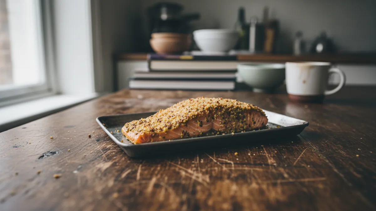 Mustard Crust Baked Salmon
