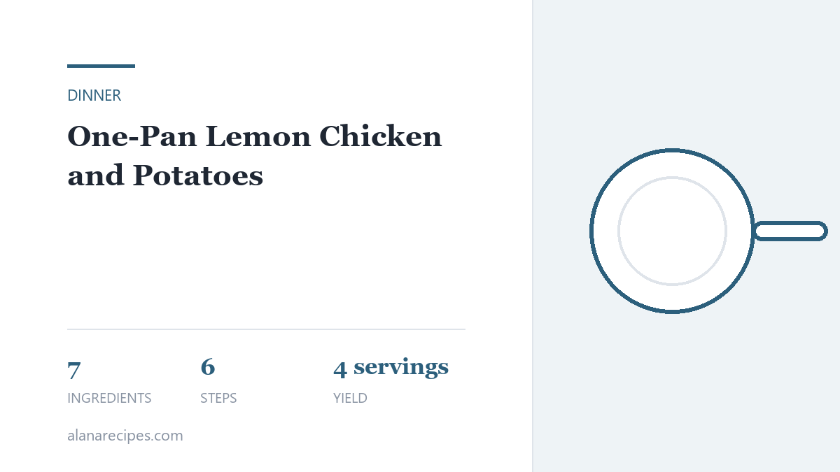 One-Pan Lemon Chicken and Potatoes — ingredients and quantities for 4 servings