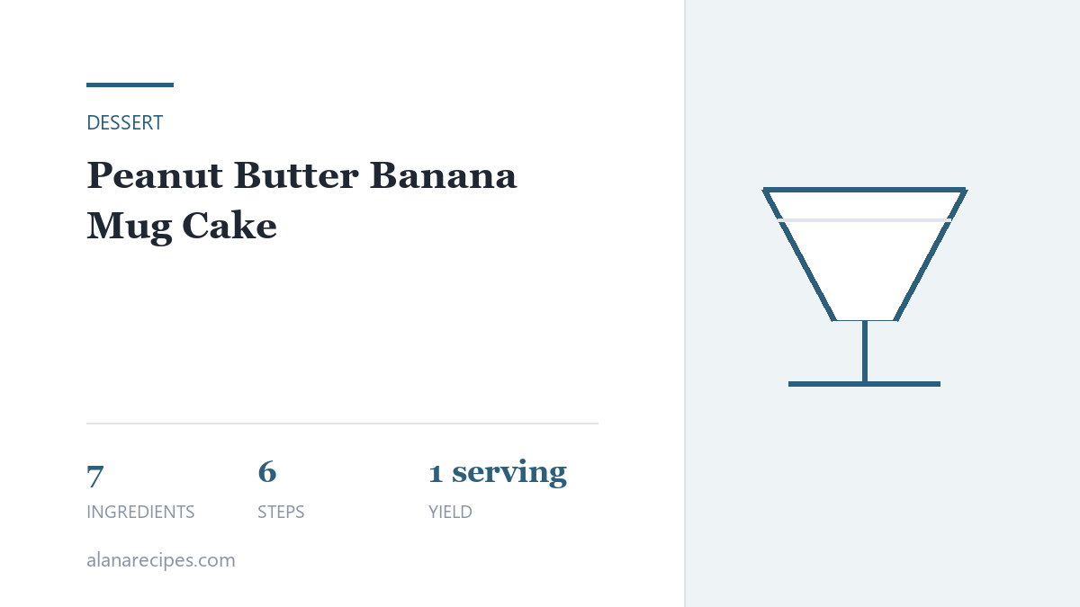 Peanut Butter Banana Mug Cake — ingredients and quantities for 1 serving