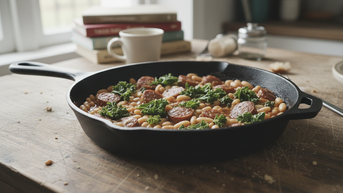 Sausage and White Bean Skillet — ingredients and quantities for 4 servings