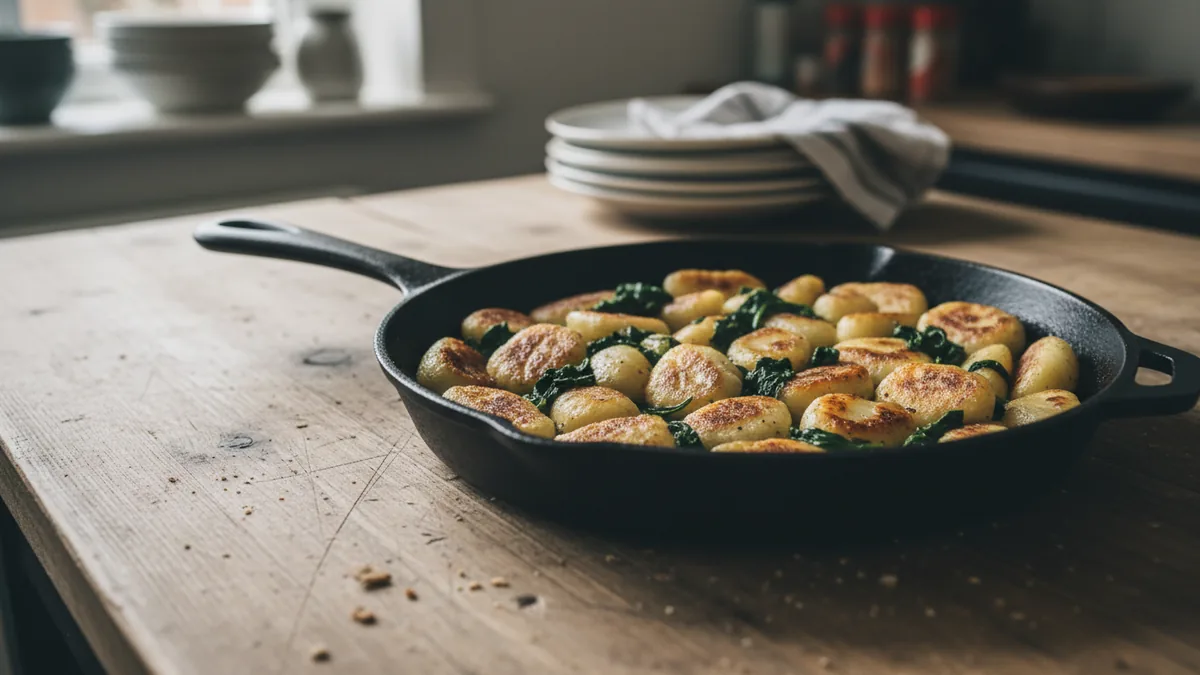 Skillet Gnocchi with Spinach