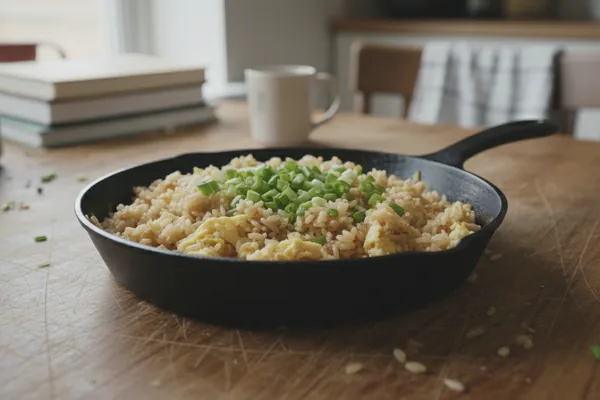 Leftover Rice, Egg, and Not Much Else — Lunch