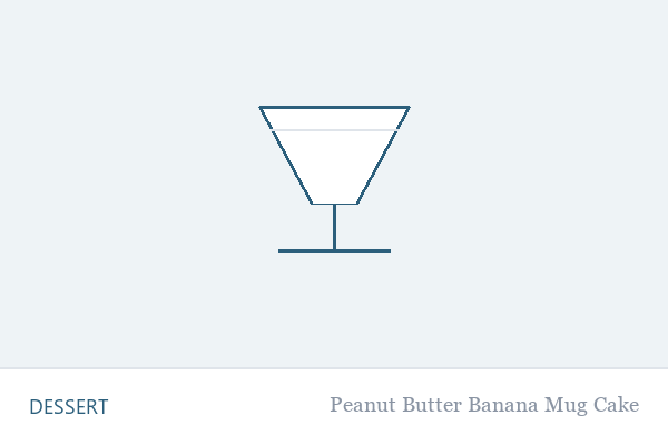 Peanut Butter Banana Mug Cake — Dessert