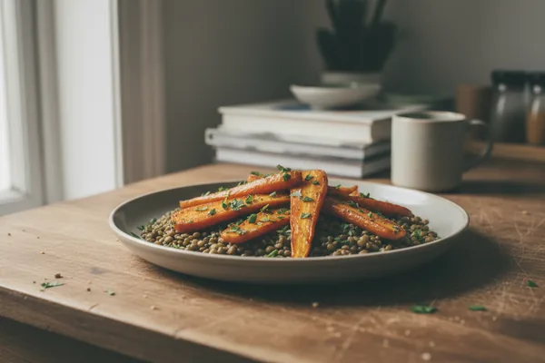 Roast Carrot and Lentil Salad — Lunch