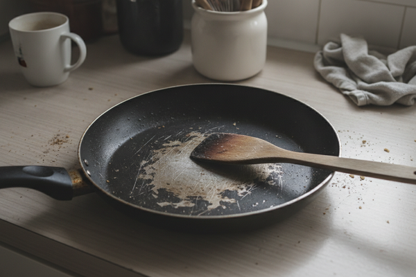 What a Scratched Nonstick Pan Releases