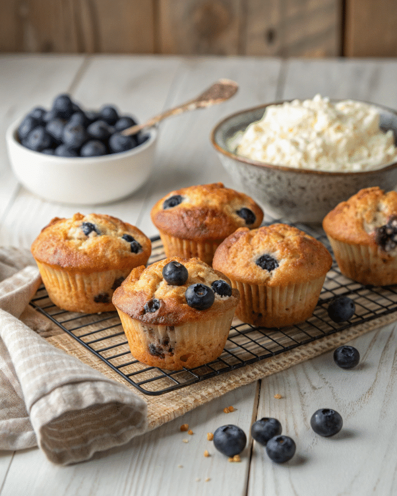 Muffins made with cottage cheese