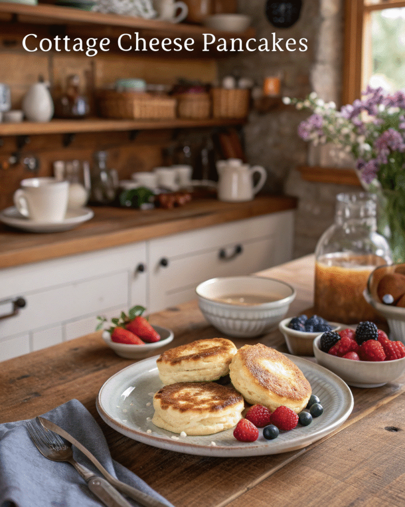 Cottage cheese baby pancakes recipe card