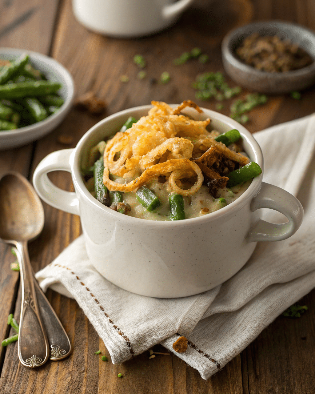 Green Bean Casserole in a Mug – Cozy, Quick Comfort