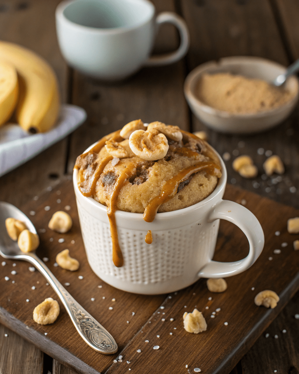 Peanut Butter Banana Mug Cake – Quick, Cozy & Egg-Free Dessert