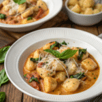Served Tuscan Chicken Gnocchi in Bowls