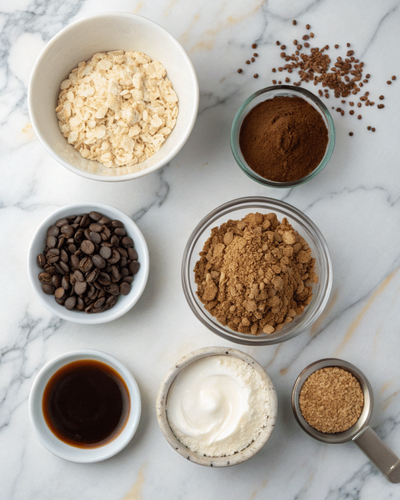 tiramisu overnight oats in jar