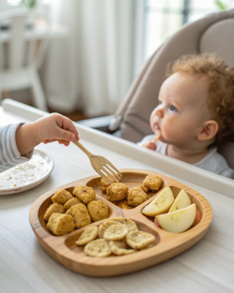 Air fryer baby snacks served for baby snack time